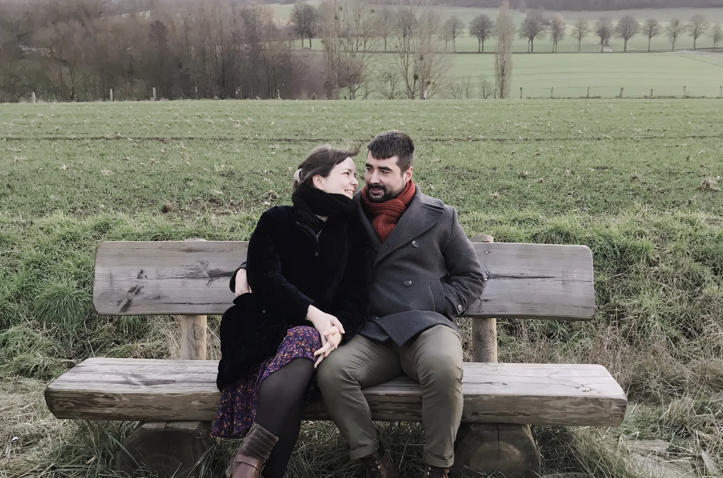 Couple celebrating together